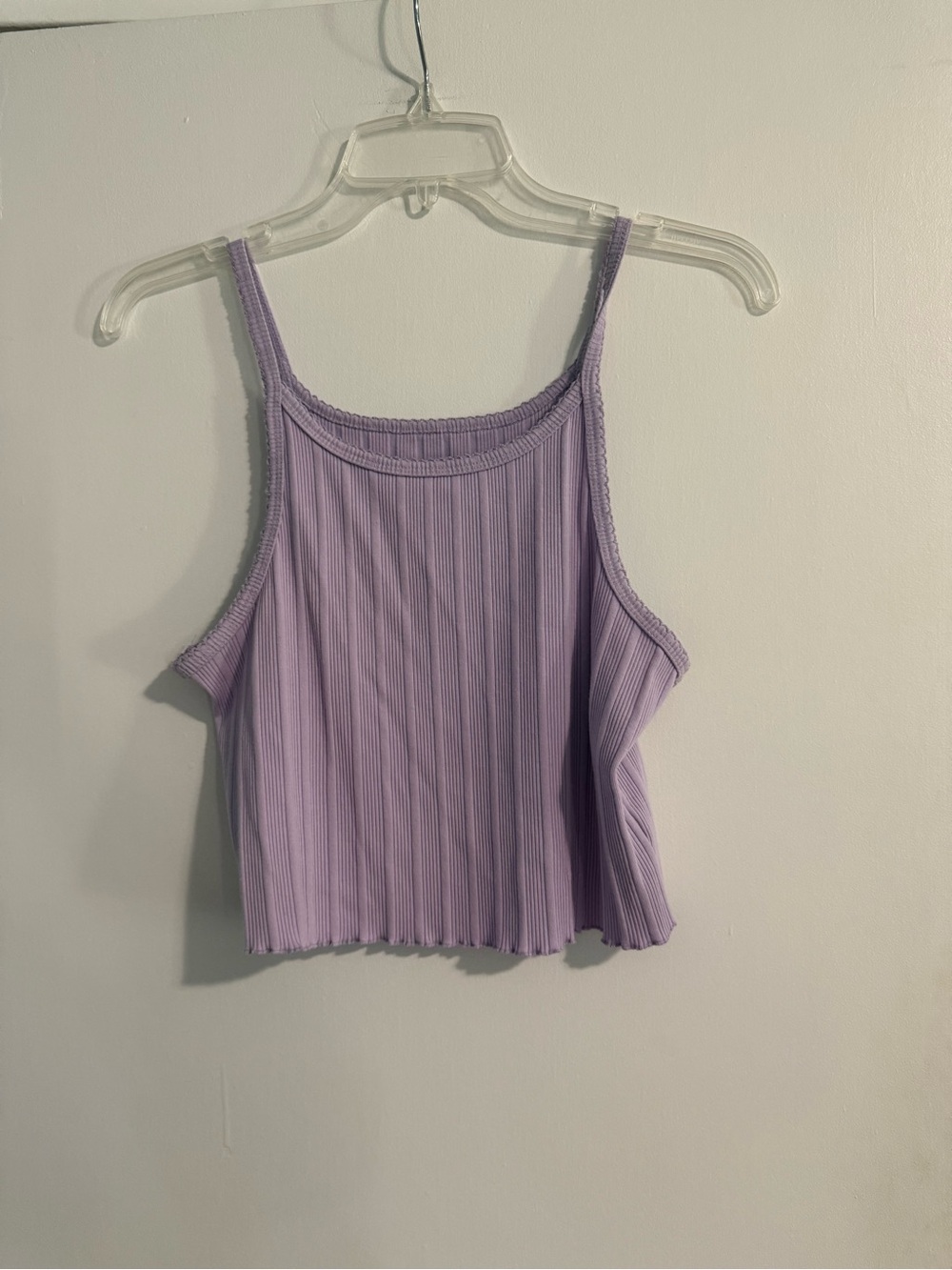 Aeropostale Lilac Ribbed Cropped Tank Top